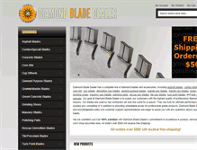 Tablet Screenshot of diamondbladedealer.com